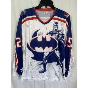 Columbus Blue Jackets Hockey Jersey NHL Batman DC Comics Adult Small SGA 25